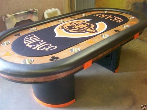 Chicago bears mesa de poker feltro