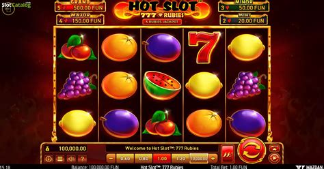 Jogar Hot Slot 777 Rubies com Dinheiro Real