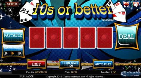 Jogue 10s Or Better Video Poker online