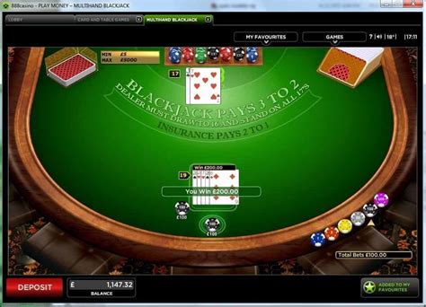 Multihand European Blackjack 888 Casino