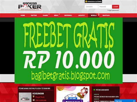 Promo freebet poker chip terbaru