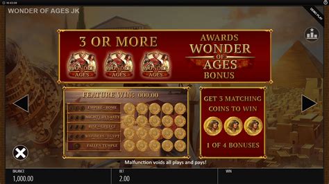 Wonder Of Ages Slot Grátis